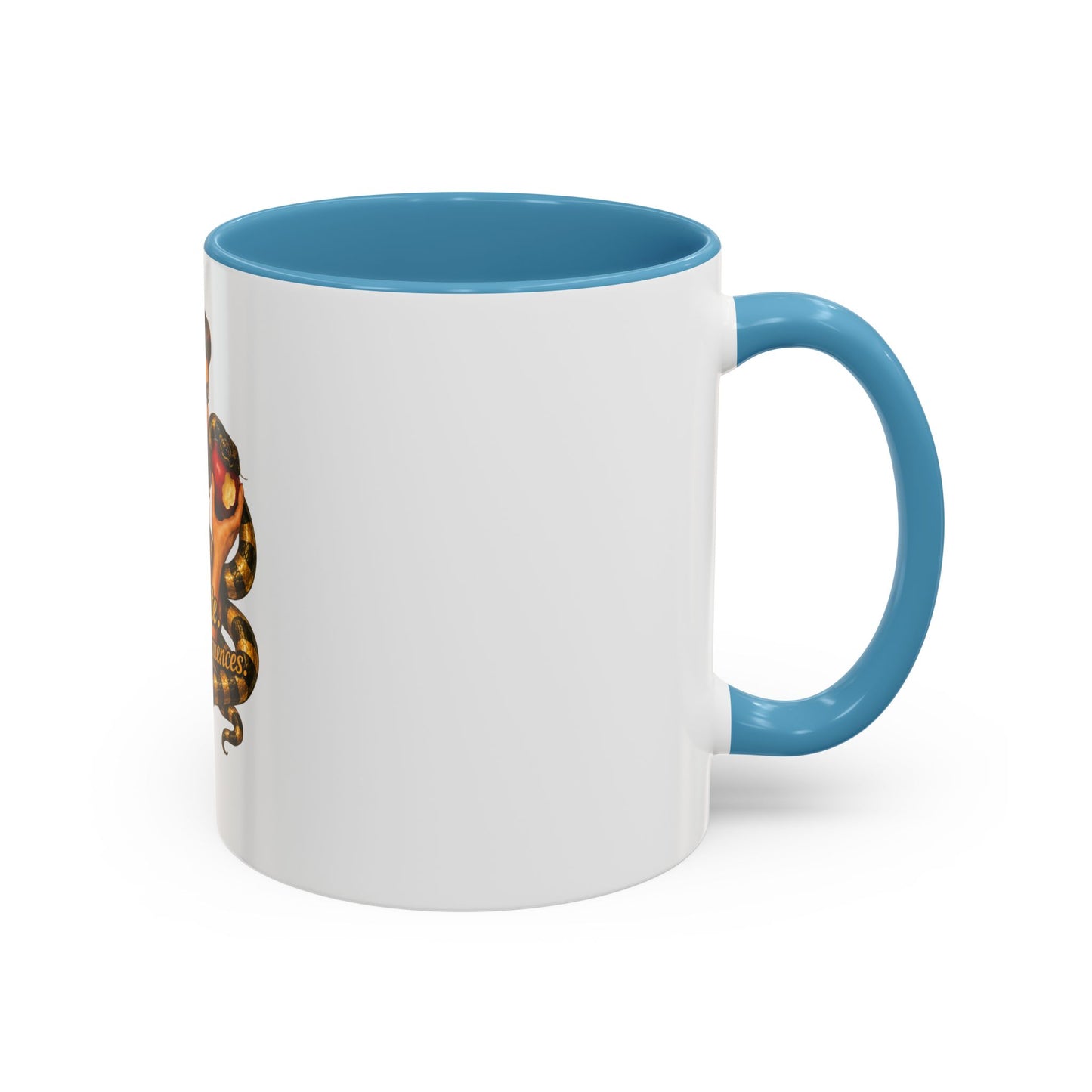 Vintage Pinup Coffee Mug — "One Bite... Infinite Consequences"