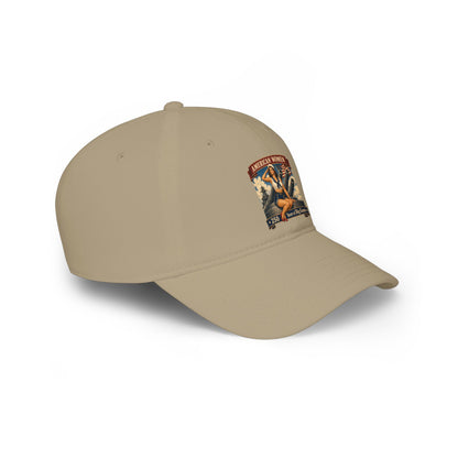 Low Profile Baseball Cap — "American Women" Vintage Pin-Up Patch