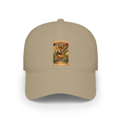 Vintage Surf Pinup Low Profile Baseball Cap