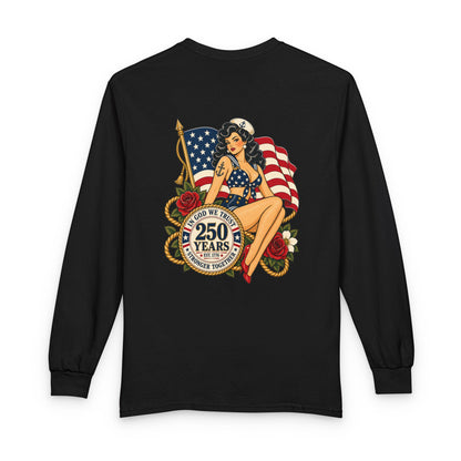 Patriot Pin Up Sailor - Long Sleeve T-Shirt