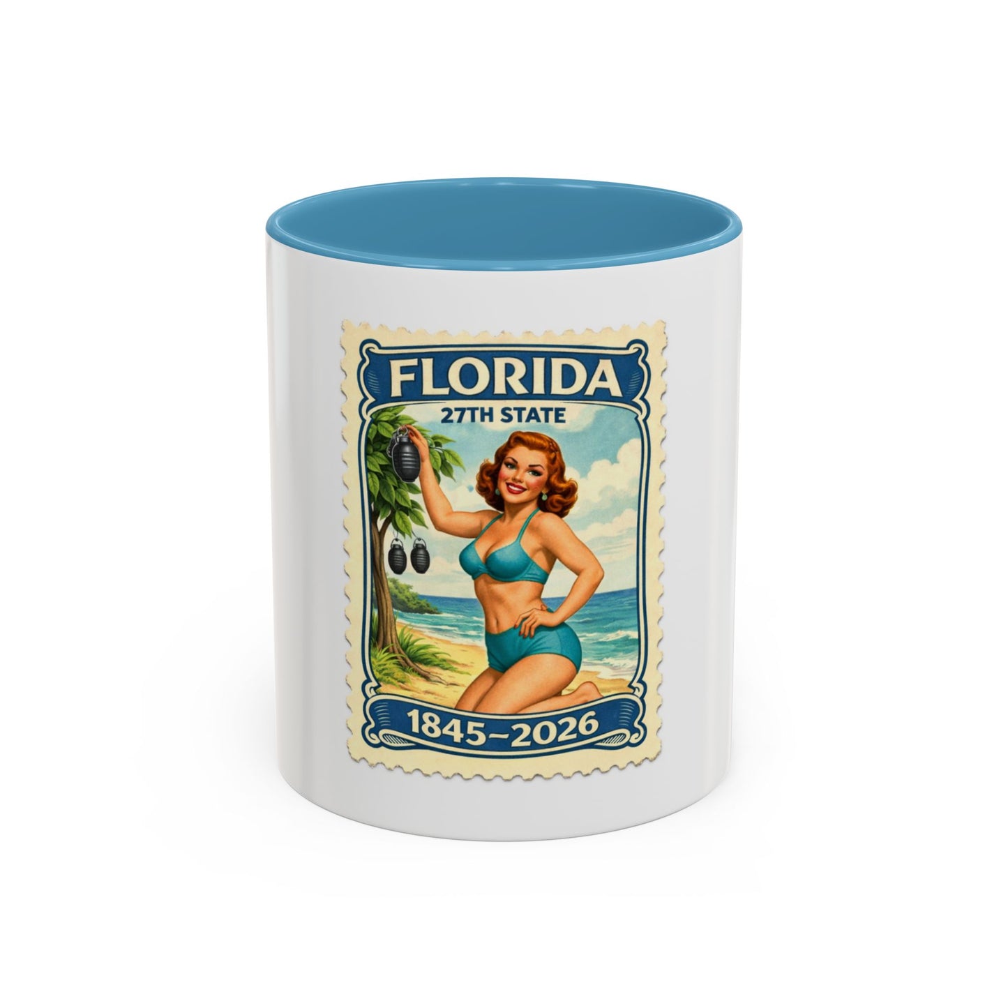 Florida Vintage Pin-Up Coffee Mug — 11/15oz Accent Mug (1845–2026)