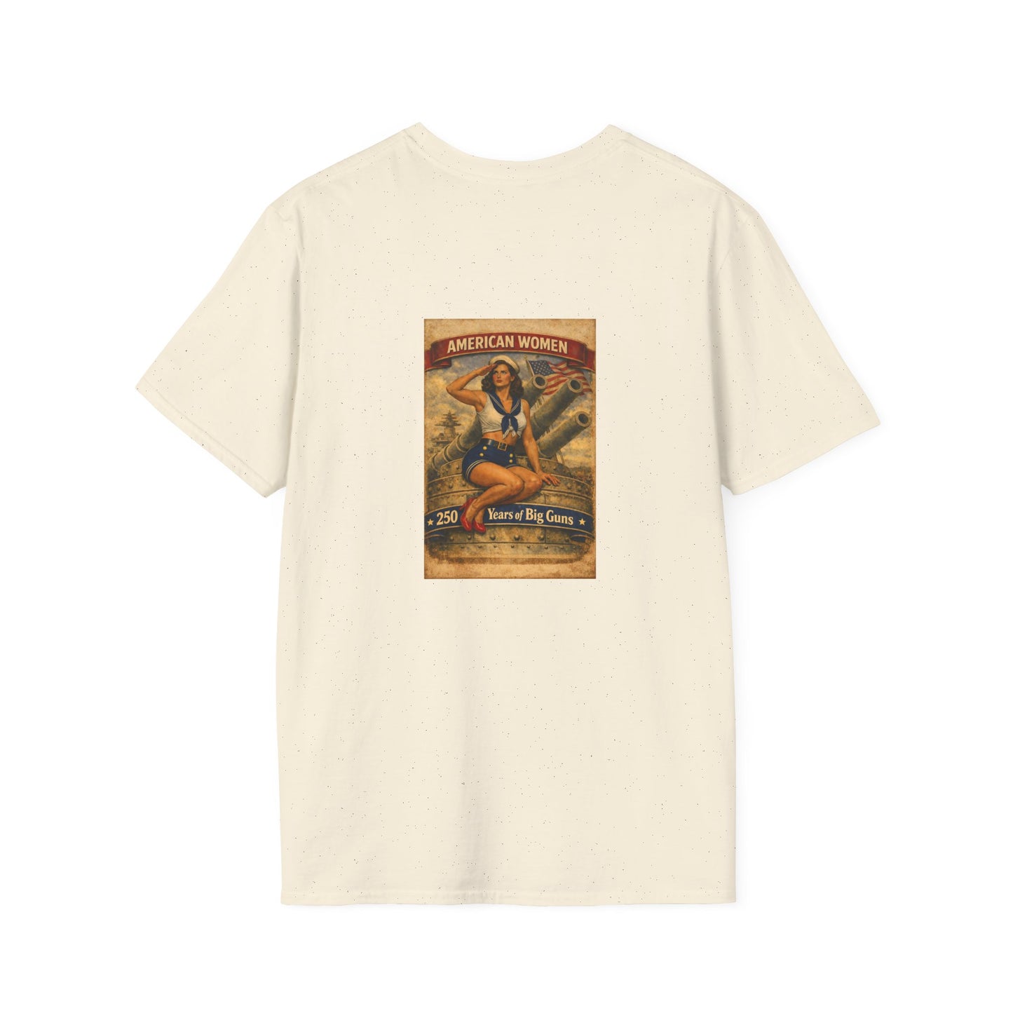 American Women Vintage Pin-Up T-Shirt — Patriotic Retro Sailor Graphic Tee
