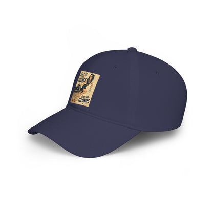 Vintage Pinup 'Don't Let Your Feelings Become Felonies' Baseball Cap