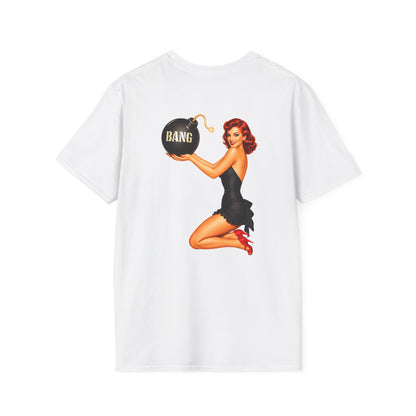Bomb Graphic T‑Shirt — Minimal 'BANG' Pocket Design