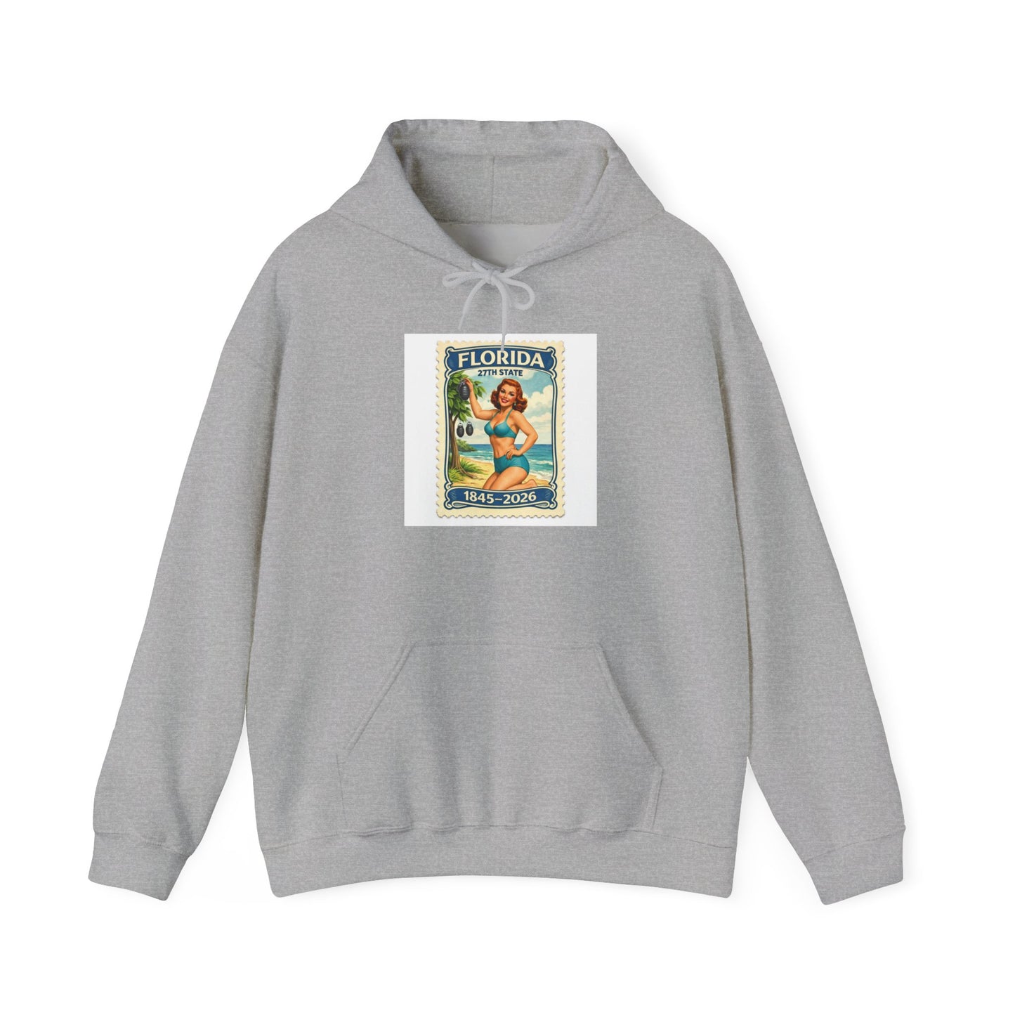 Florida Vintage Pinup Hoodie — Retro Beach Travel Poster Sweatshirt