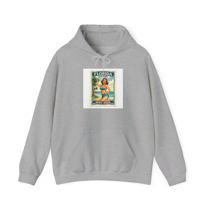 Florida Vintage Pinup Hoodie — Retro Beach Travel Poster Sweatshirt