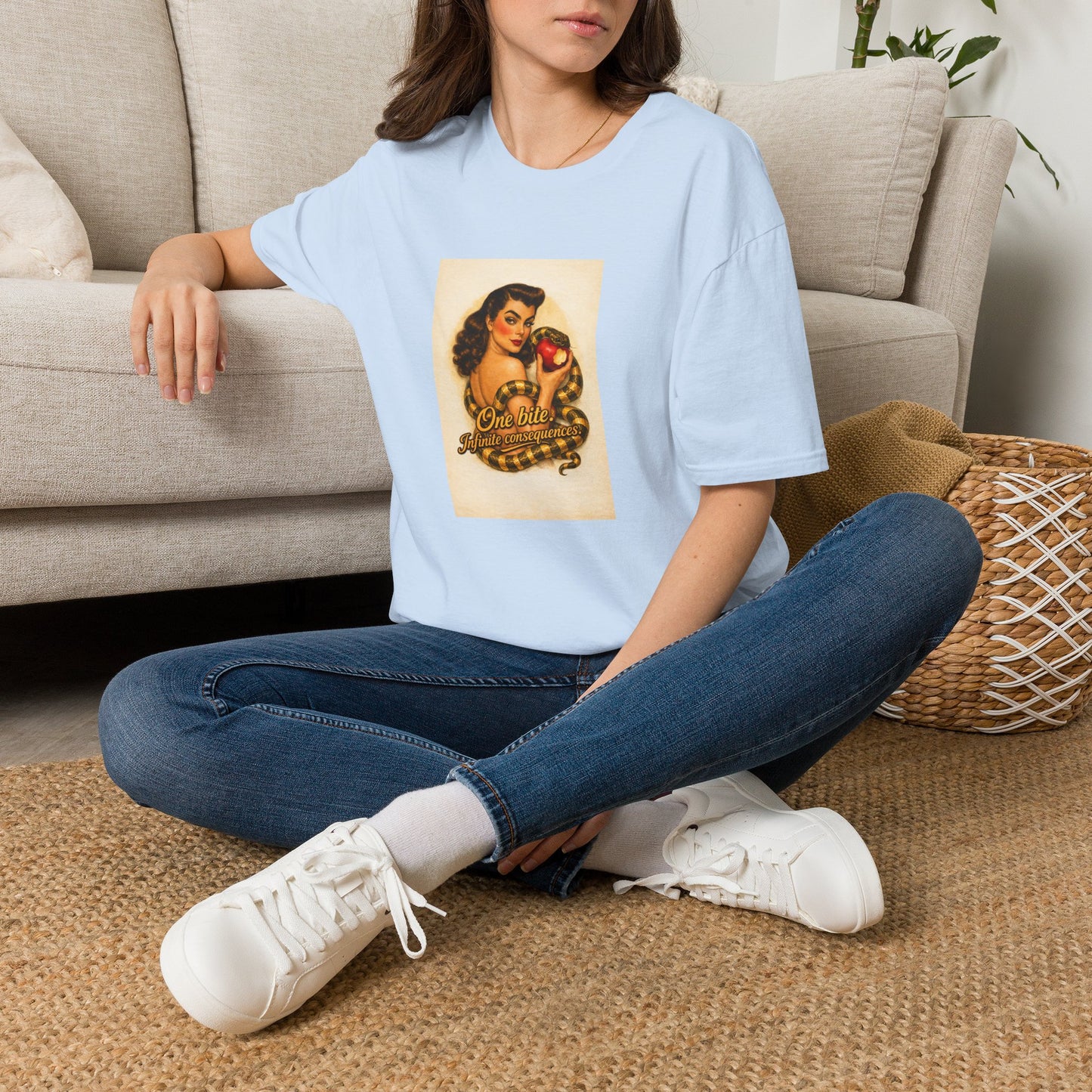 Pin-Up Poison Apple T-Shirt — "One Bite" Retro Graphic Tee