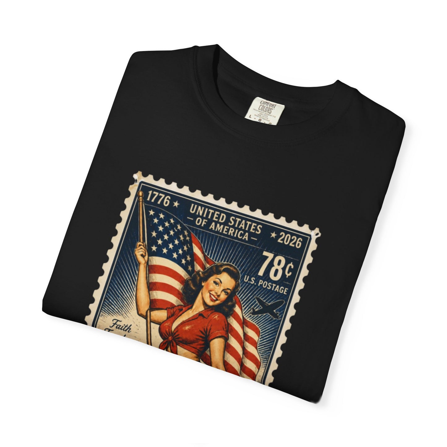 Vintage Patriotic Stamp T-Shirt