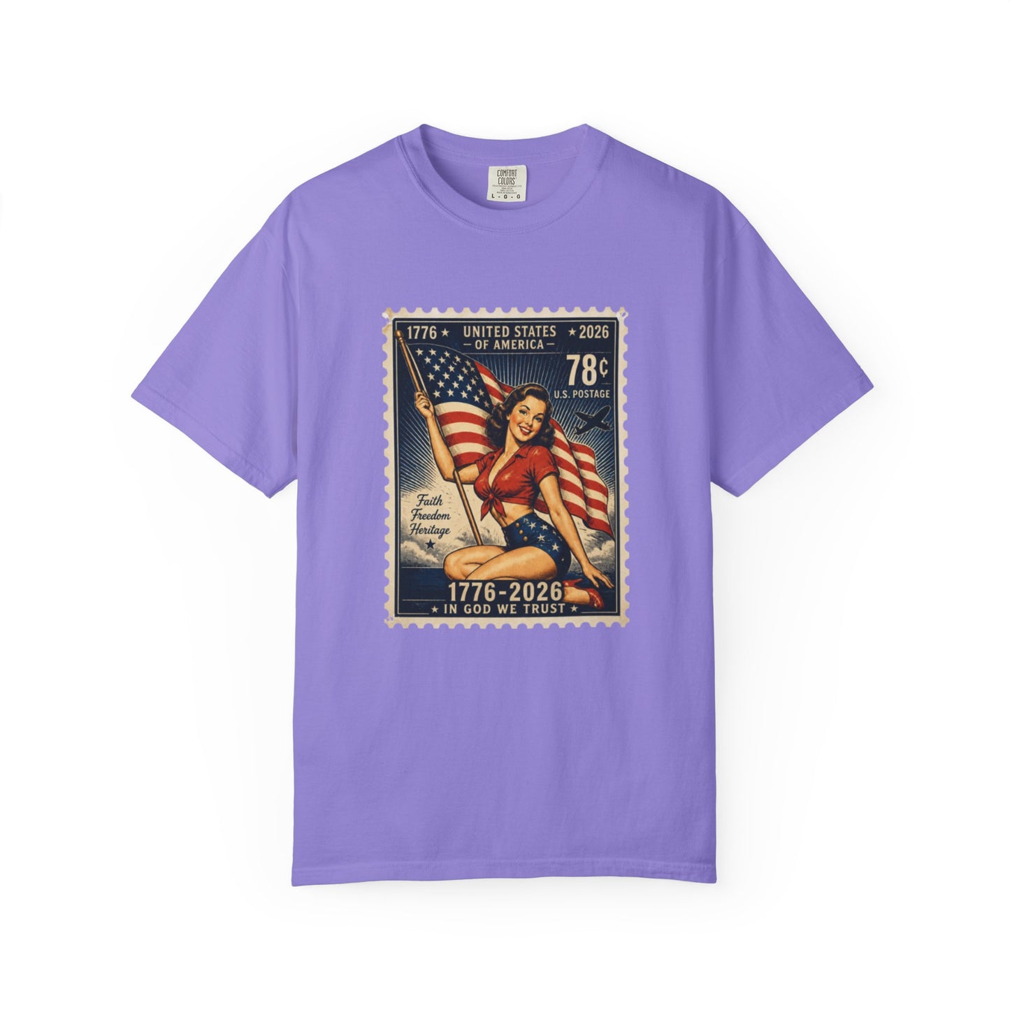 Vintage Patriotic Stamp T-Shirt