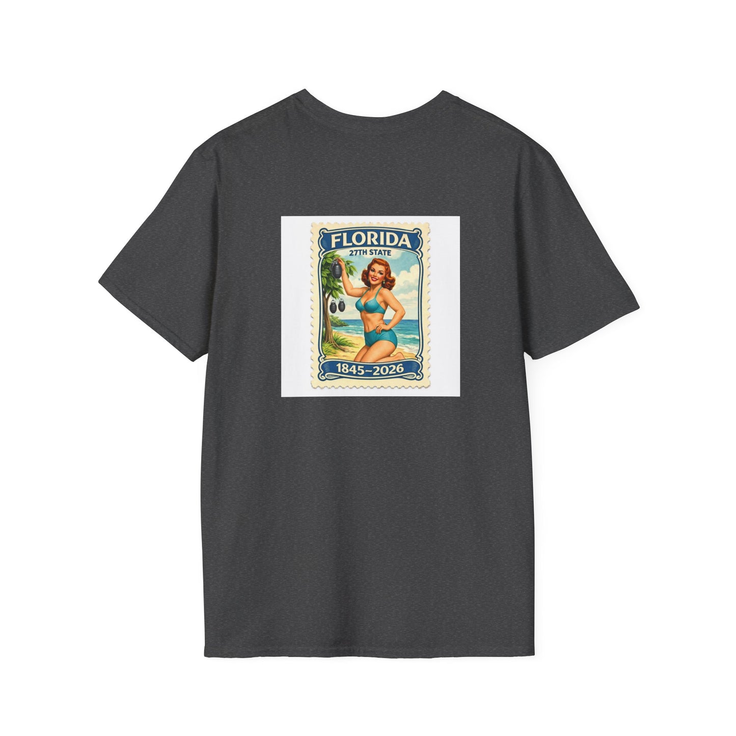 Florida Vintage Pinup T-Shirt — "Florida 27th State" Retro Beach Tee