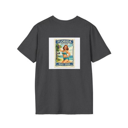 Florida Vintage Pinup T-Shirt — "Florida 27th State" Retro Beach Tee