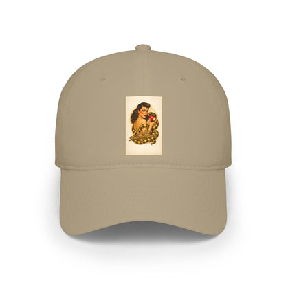 Vintage Pin-Up Rose Patch Baseball Cap