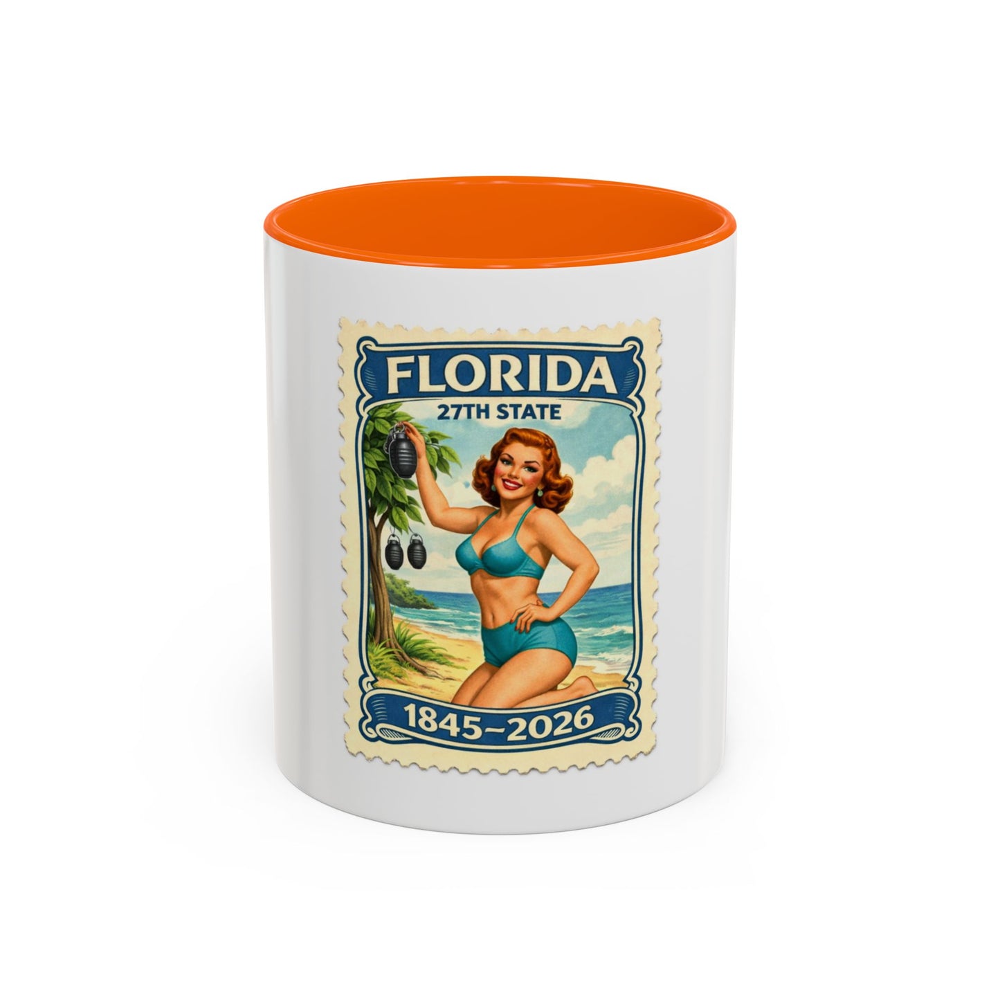 Florida Vintage Pin-Up Coffee Mug — 11/15oz Accent Mug (1845–2026)
