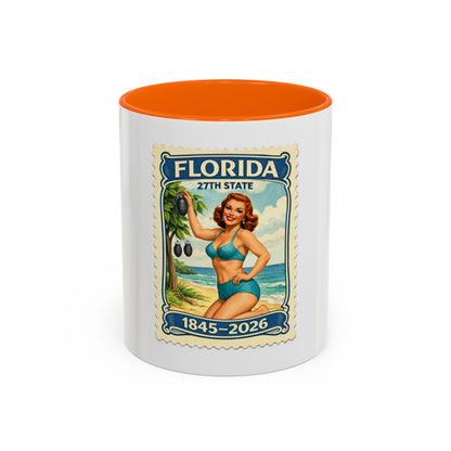 Florida Vintage Pin-Up Coffee Mug — 11/15oz Accent Mug (1845–2026)