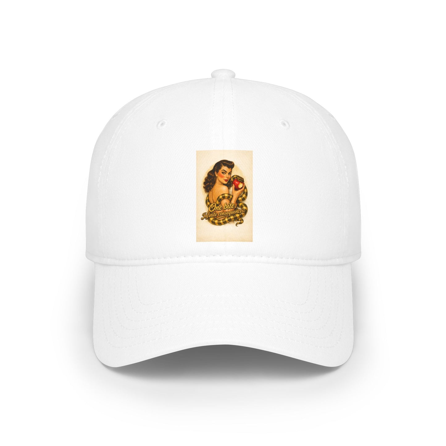 Vintage Pin-Up Rose Patch Baseball Cap