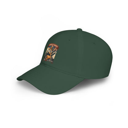 Low Profile Baseball Cap — "American Women" Vintage Pin-Up Patch