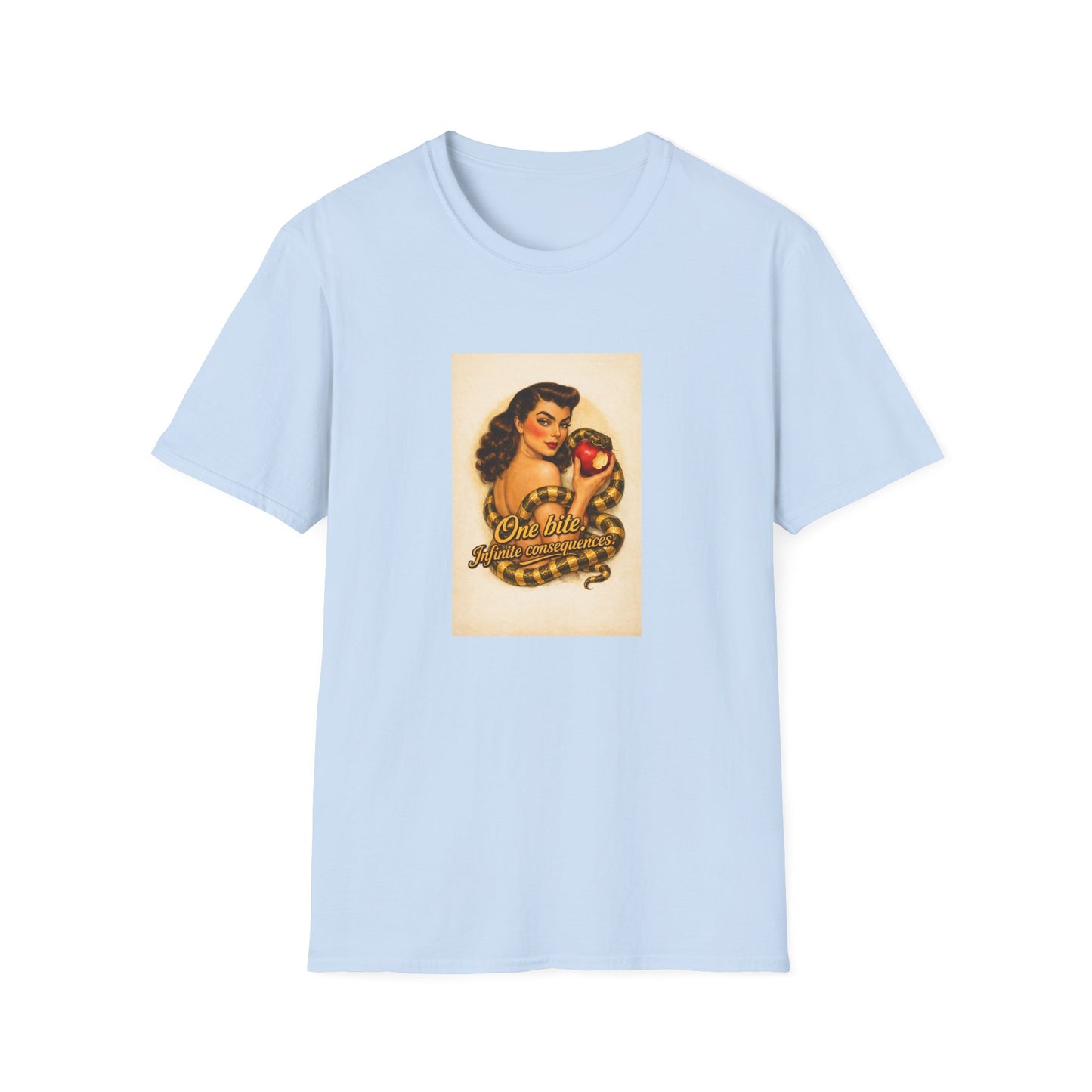 Pin-Up Poison Apple T-Shirt — "One Bite" Retro Graphic Tee
