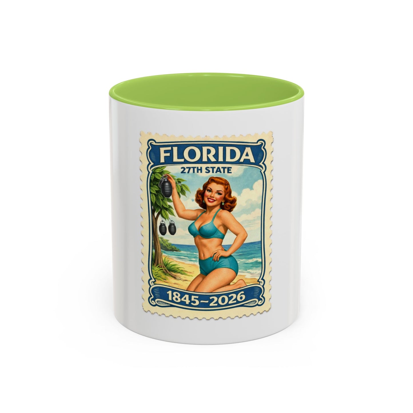 Florida Vintage Pin-Up Coffee Mug — 11/15oz Accent Mug (1845–2026)