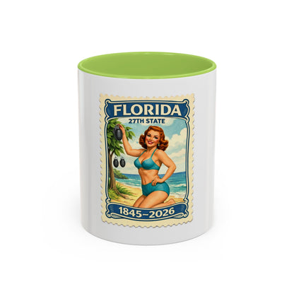 Florida Vintage Pin-Up Coffee Mug — 11/15oz Accent Mug (1845–2026)