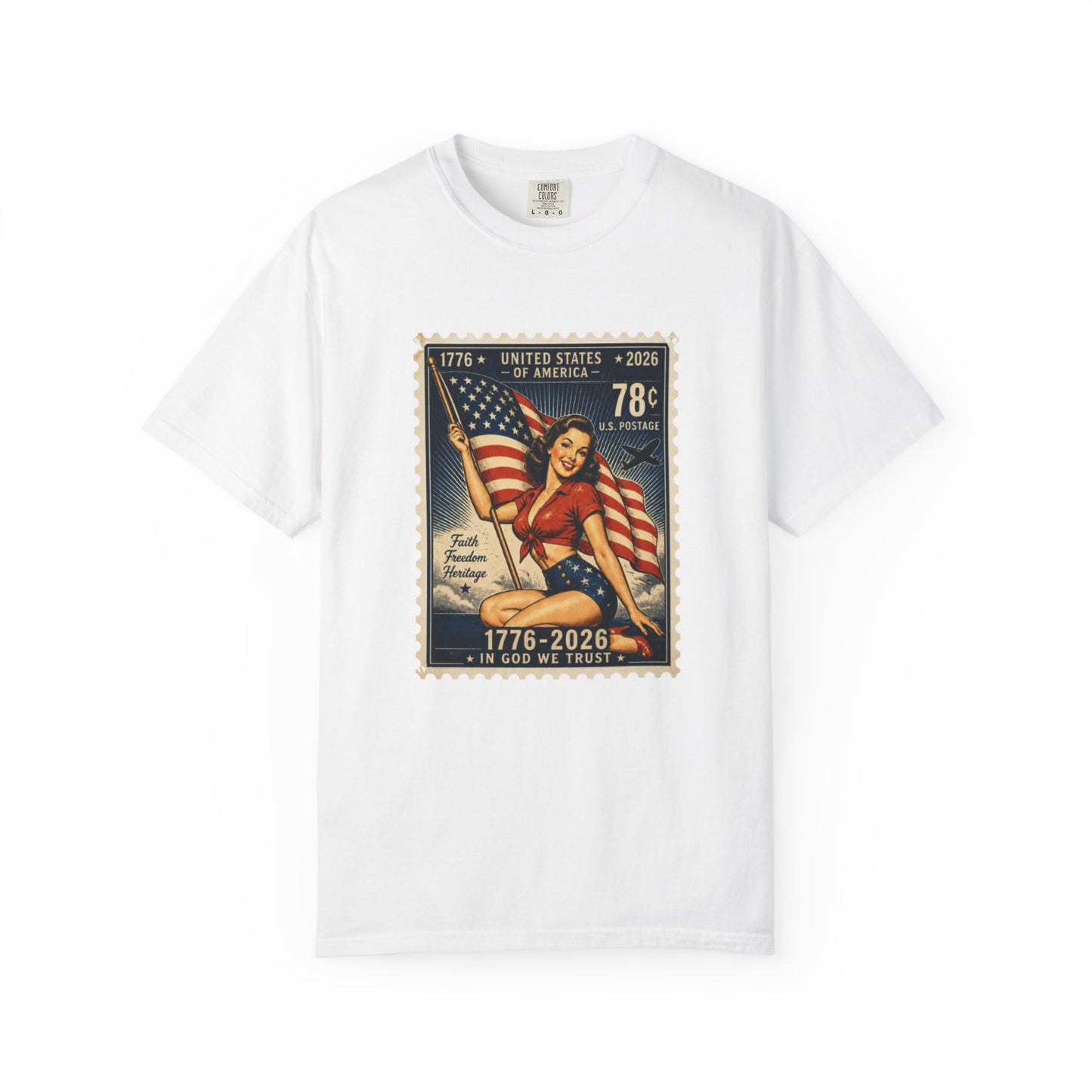 Vintage Patriotic Stamp T-Shirt