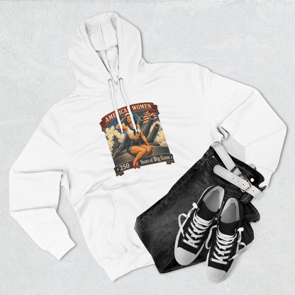 Vintage 'American Women: Years of Big Game' Hoodie — Retro Pinup Graphic Sweatshirt