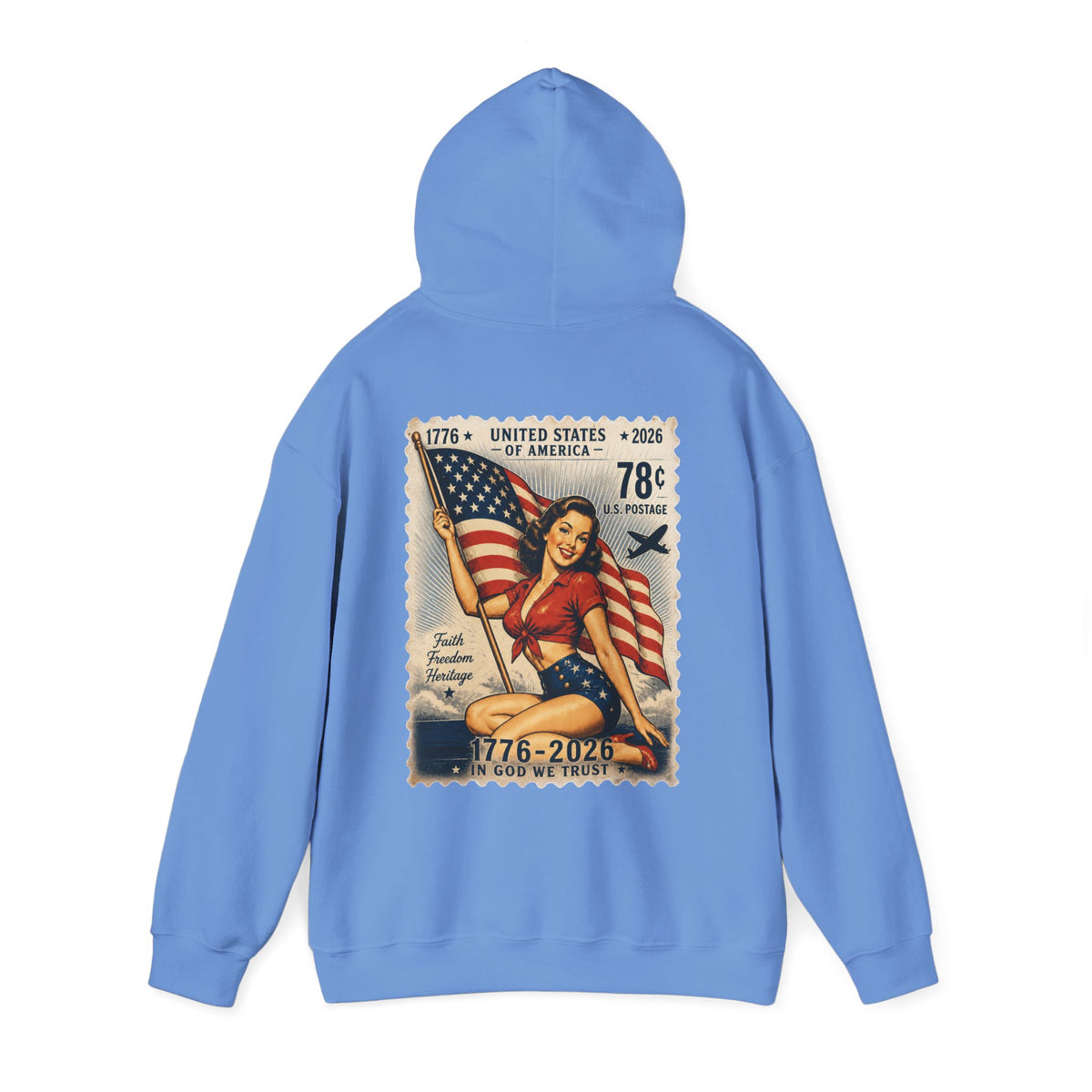 Vintage American Pin Up US Stamp-Hoodie