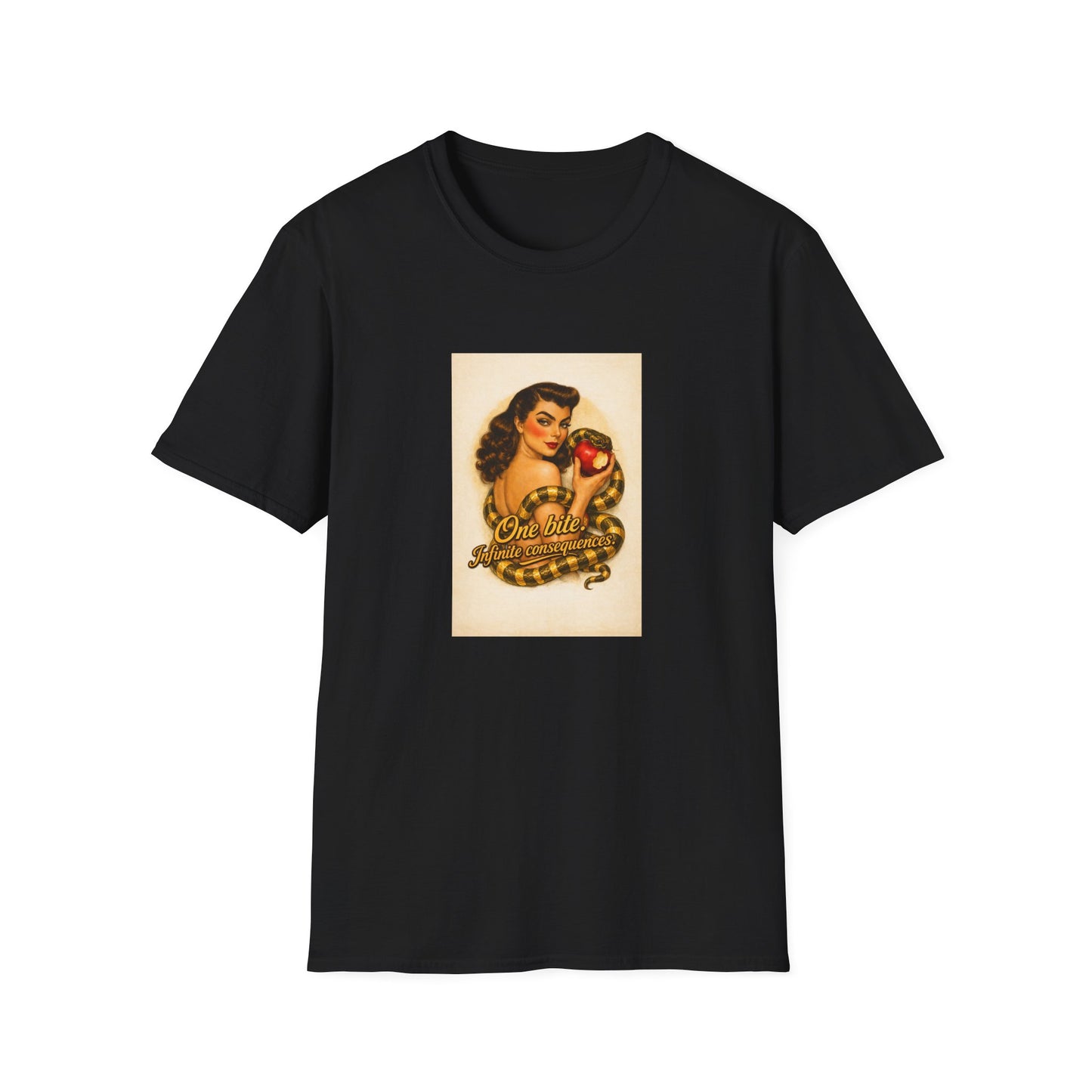 Pin-Up Poison Apple T-Shirt — "One Bite" Retro Graphic Tee