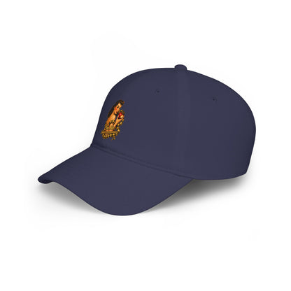 Vintage Pinup Baseball Cap — "One More Kiss" Retro Tattoo Style Low Profile Hat