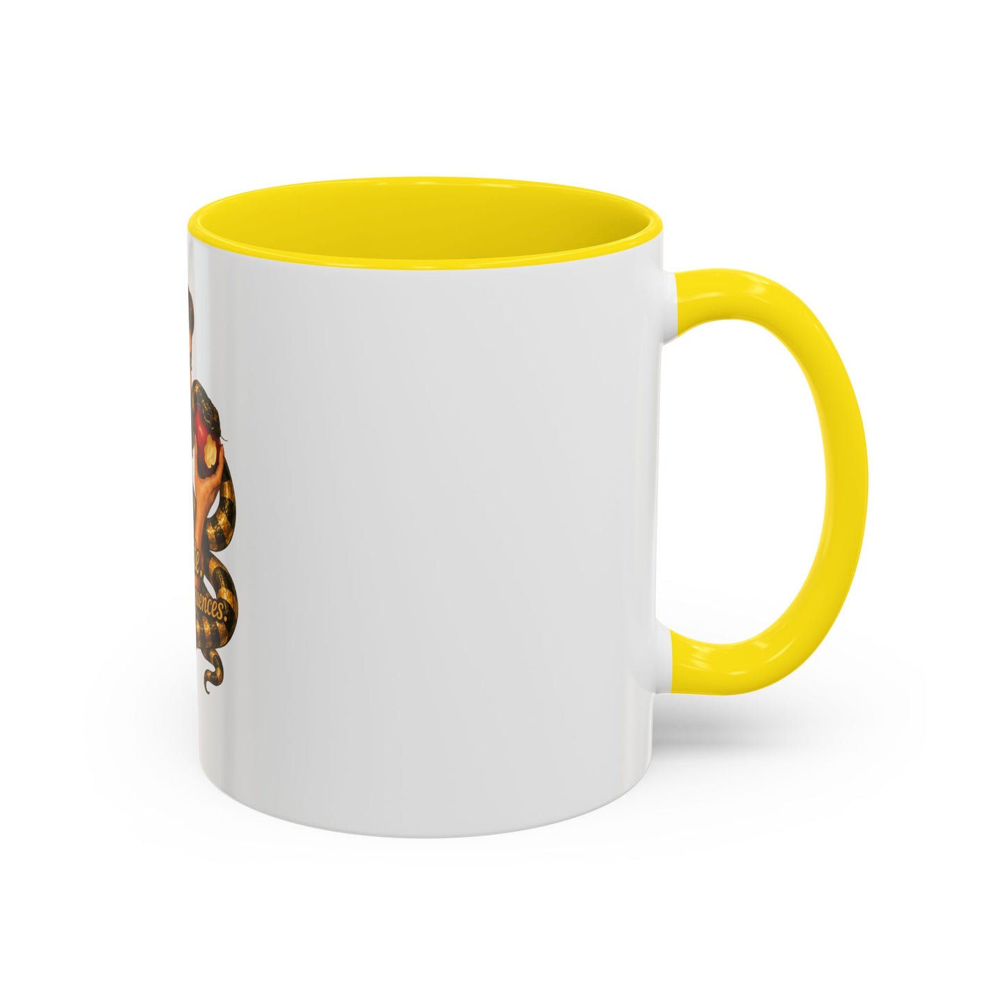 Vintage Pinup Coffee Mug — "One Bite... Infinite Consequences"