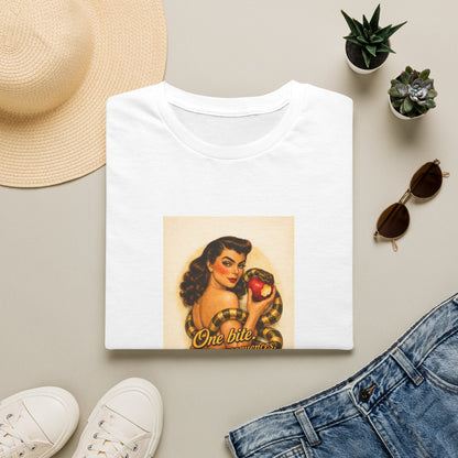 Pin-Up Poison Apple T-Shirt — "One Bite" Retro Graphic Tee