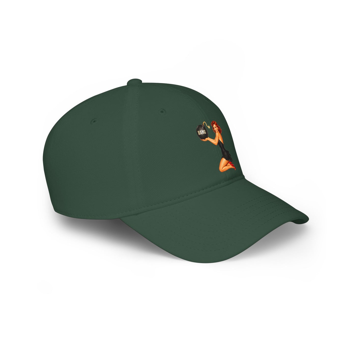 Pinup Girl Vintage Baseball Cap — Retro "Babe" Embroidered Low Profile Hat