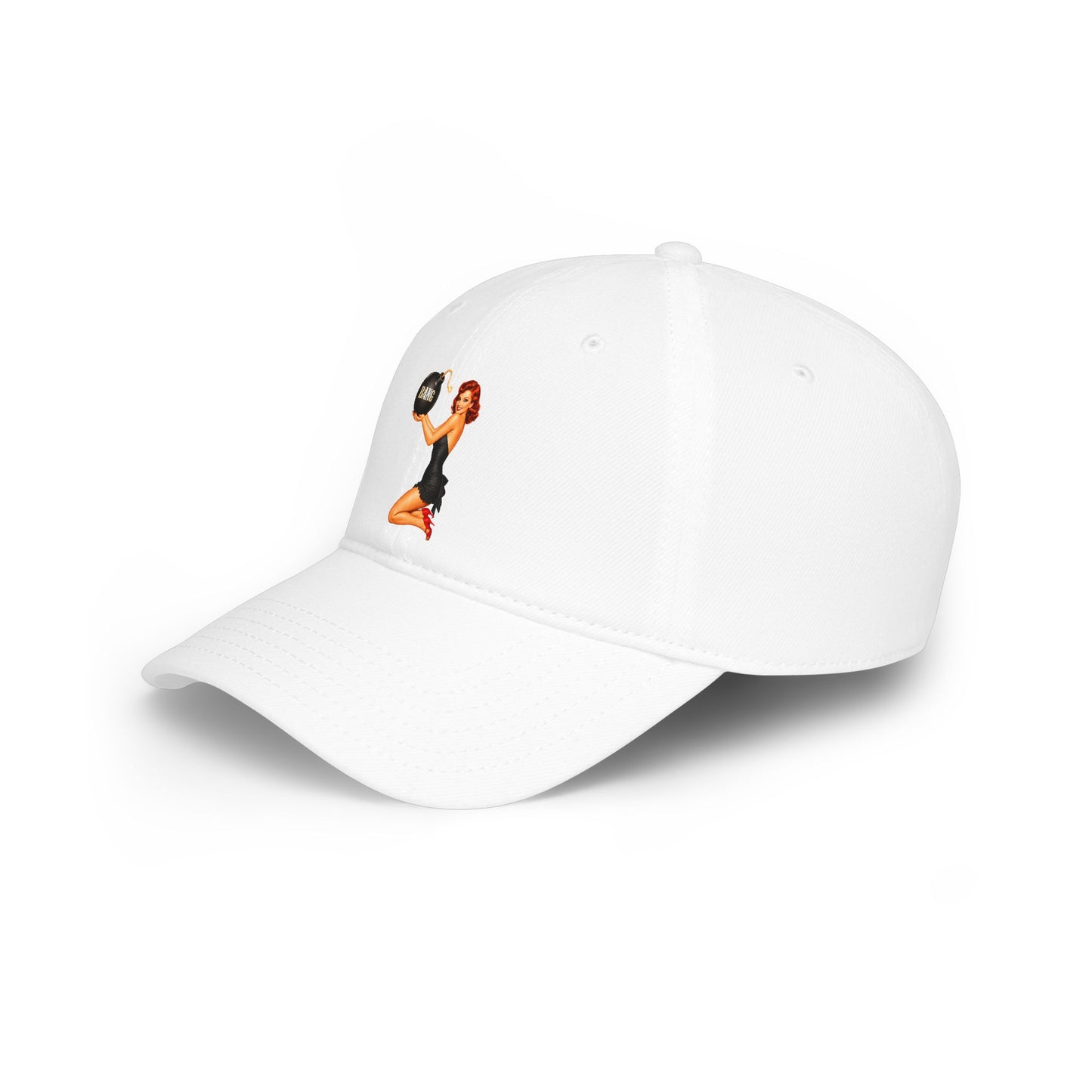 Pinup Girl Vintage Baseball Cap — Retro "Babe" Embroidered Low Profile Hat