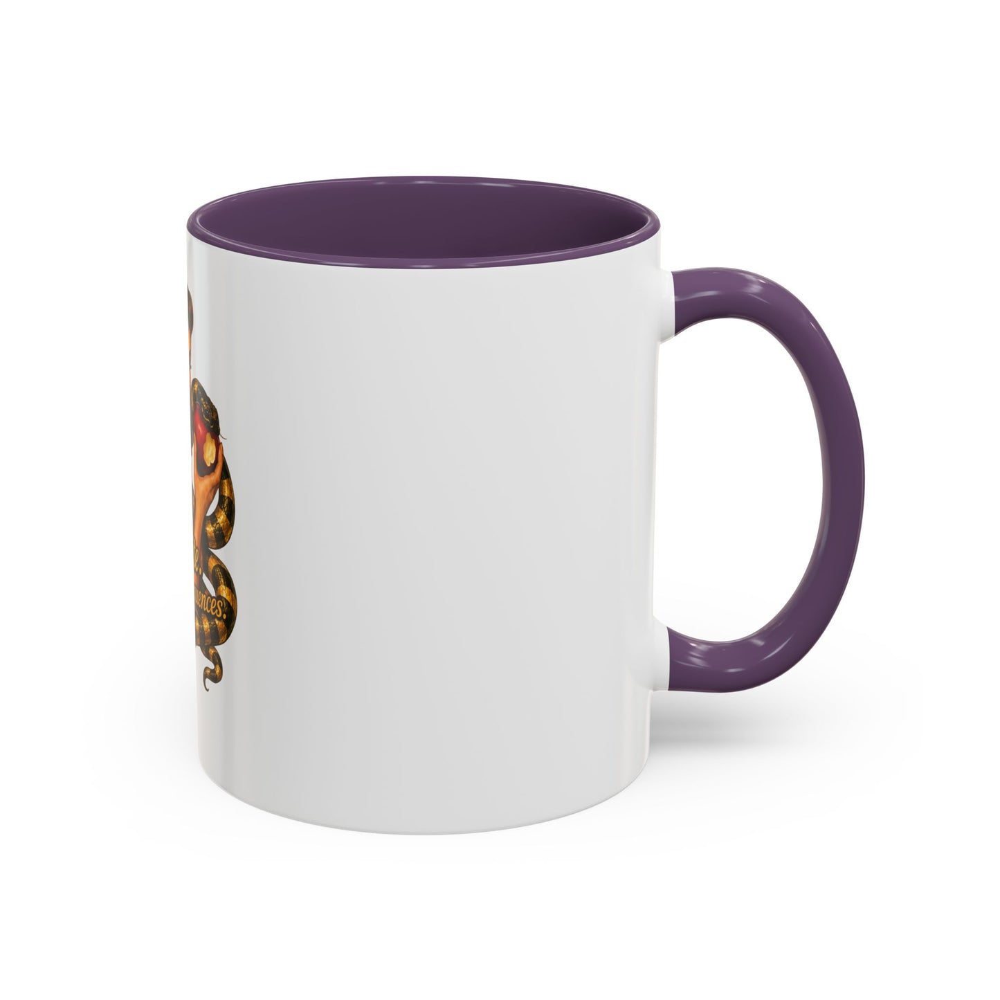 Vintage Pinup Coffee Mug — "One Bite... Infinite Consequences"