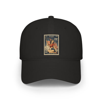 Vintage U.S. Flag Stamp Baseball Cap