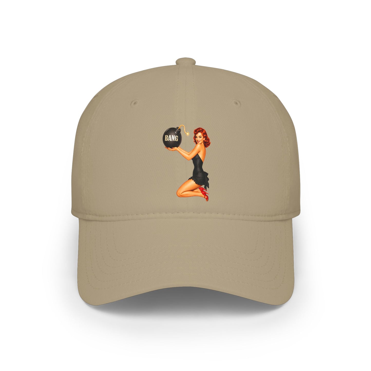 Pinup Girl Vintage Baseball Cap — Retro "Babe" Embroidered Low Profile Hat