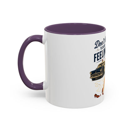 Retro Pin-Up 'Don't Let Your Feelings Become Felonies Coffee Mug