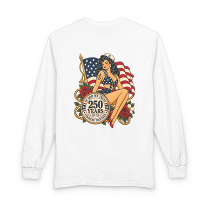 Patriot Pin Up Sailor - Long Sleeve T-Shirt