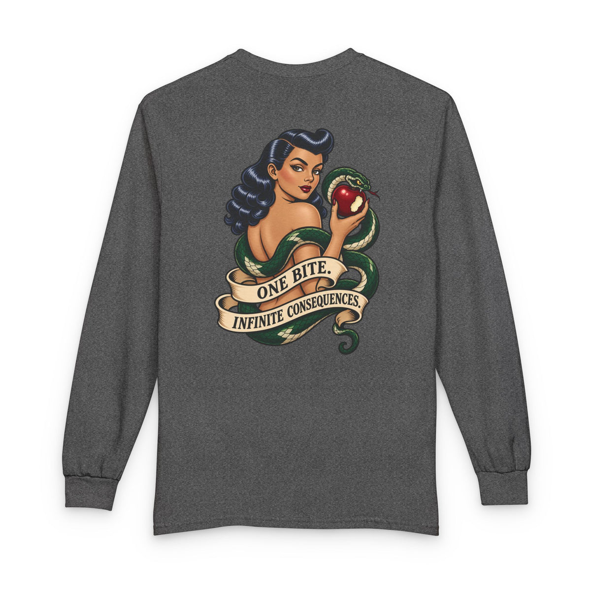 Eve Pin Up, One Bite Infinite Consequences - Long Sleeve T-Shirt
