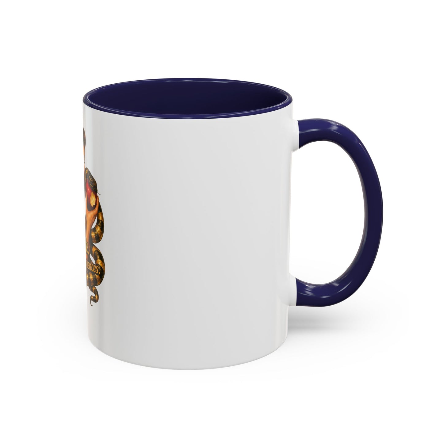 Vintage Pinup Coffee Mug — "One Bite... Infinite Consequences"