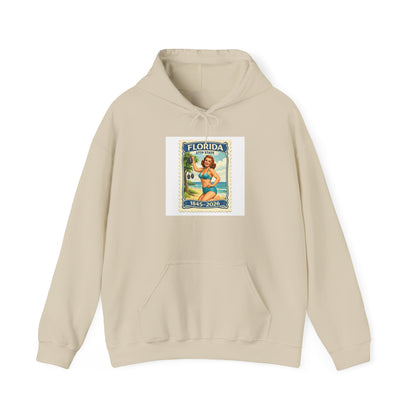 Florida Vintage Pinup Hoodie — Retro Beach Travel Poster Sweatshirt