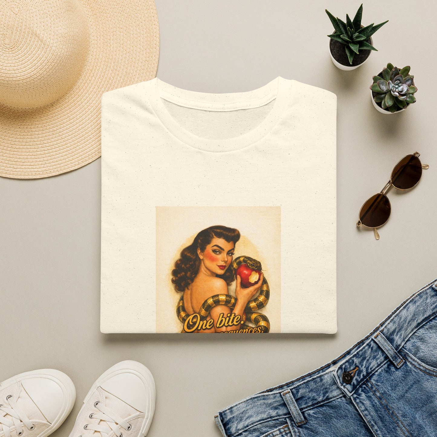 Pin-Up Poison Apple T-Shirt — "One Bite" Retro Graphic Tee