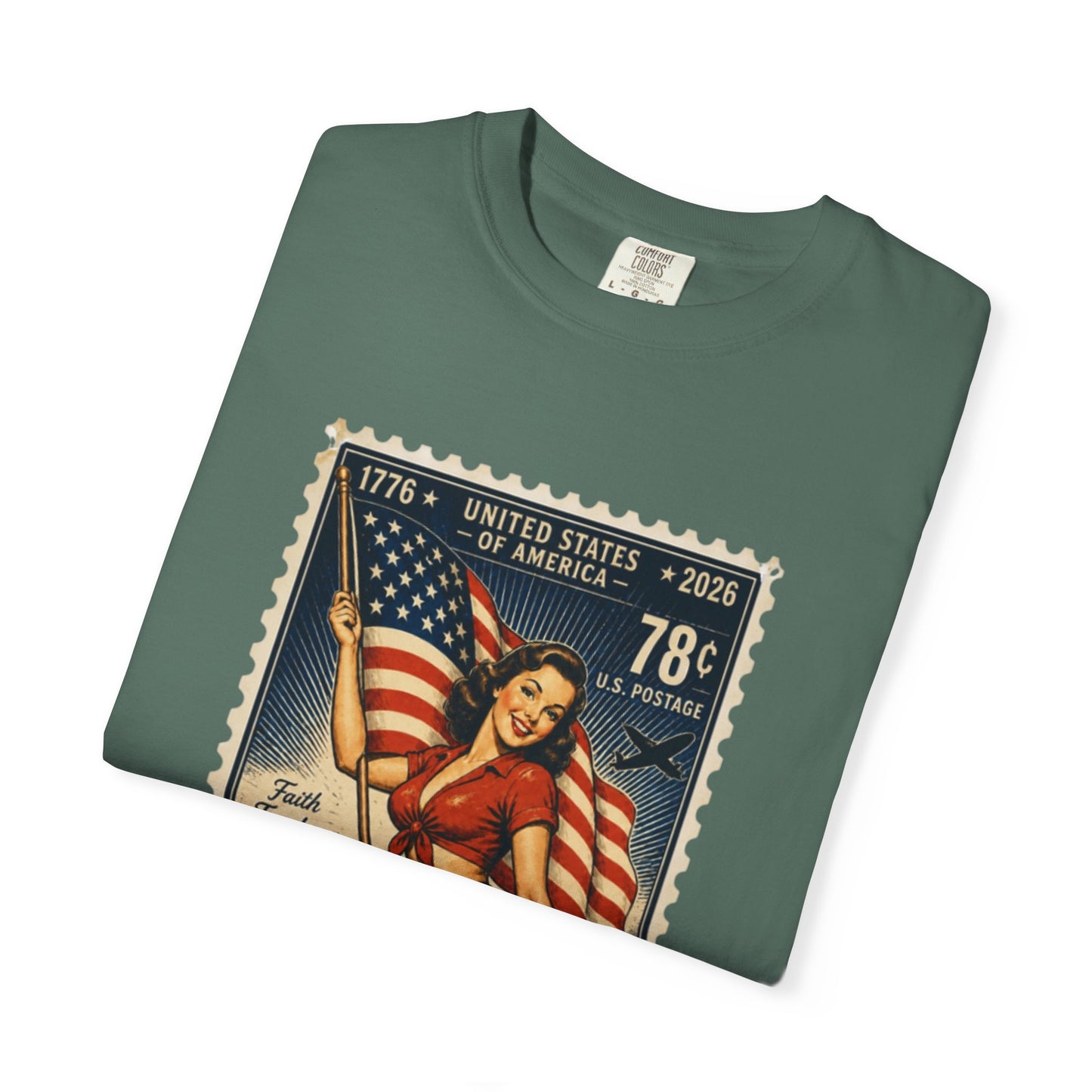 Vintage Patriotic Stamp T-Shirt