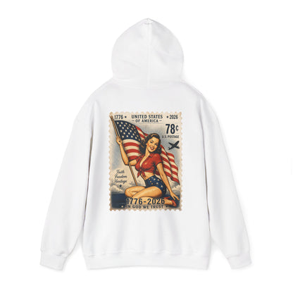 Vintage American Pin Up US Stamp-Hoodie