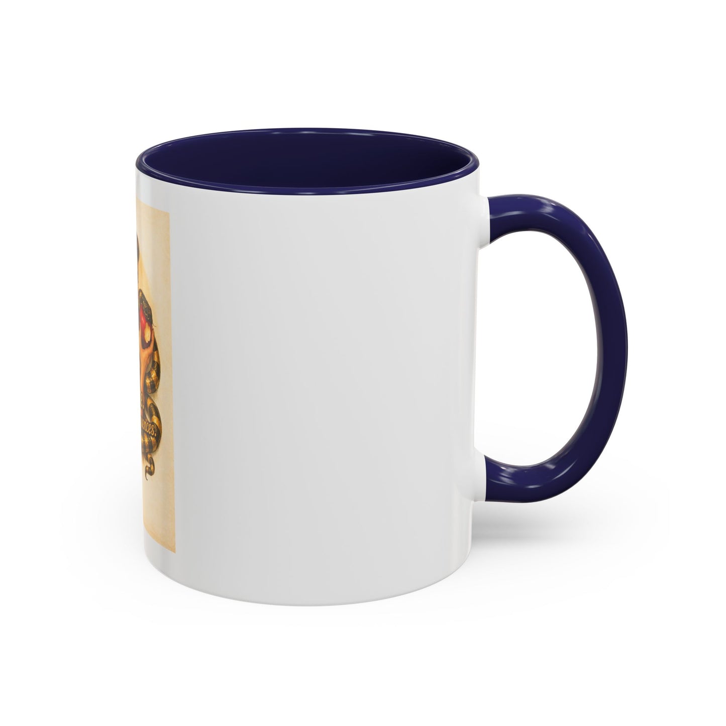 Vintage Pin-Up Coffee Mug – "One Bite Infinite Consequences" Retro Design