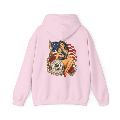 Vintage pin up sailor-patriotic-Hoodie