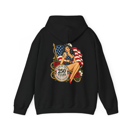 Vintage pin up sailor-patriotic-Hoodie