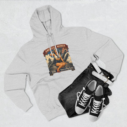 Vintage 'American Women: Years of Big Game' Hoodie — Retro Pinup Graphic Sweatshirt