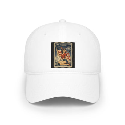 Vintage U.S. Flag Stamp Baseball Cap