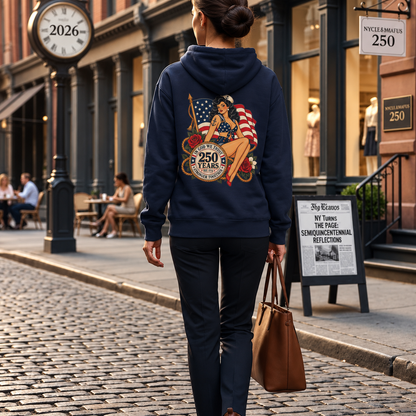 Vintage pin up sailor-patriotic-Hoodie