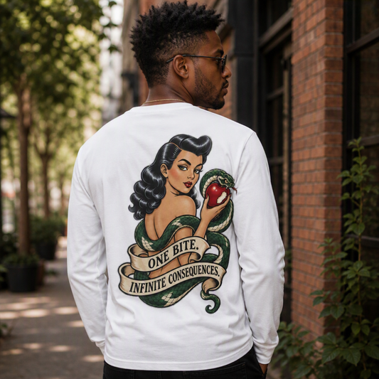 Eve Pin Up, One Bite Infinite Consequences - Long Sleeve T-Shirt